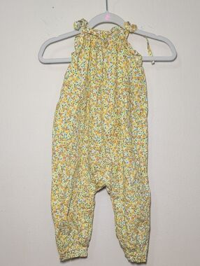 Tea Collection Yellow Malindi Wildflowers Tie-Shoulder Romper Yellow 18-24M